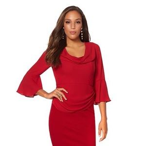 Red bell sleeved dress|12|By Cyndi Lauper